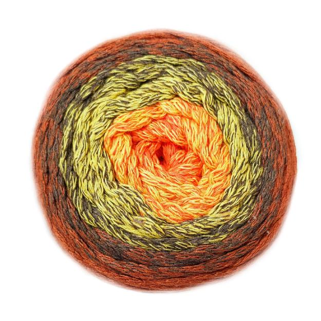 YarnArt Macrame Cotton Spectrum Macrame Cotton Spectrum: 1303 oranžová neon, žlutá, hnědošedá, cihlová