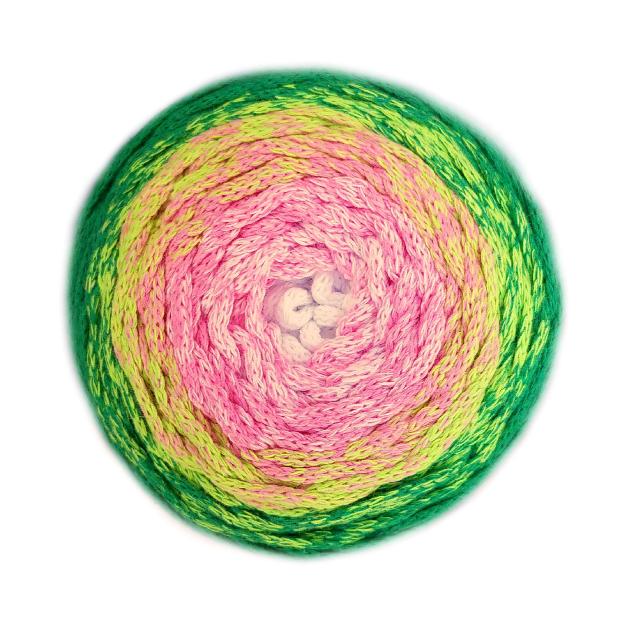 YarnArt Macrame Cotton Spectrum Macrame Cotton Spectrum: 1309 bílá, řůžová, žlutozelená neon, zelená