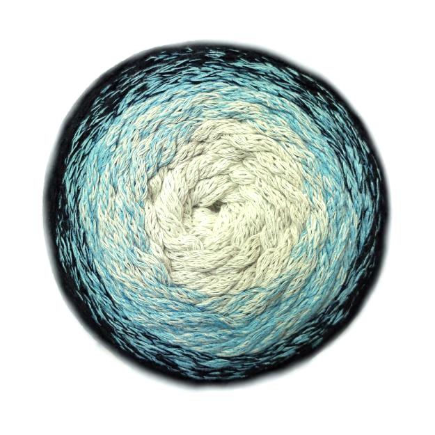 YarnArt Macrame Cotton Spectrum Macrame Cotton Spectrum: 1310 smetanová, azurová, černá