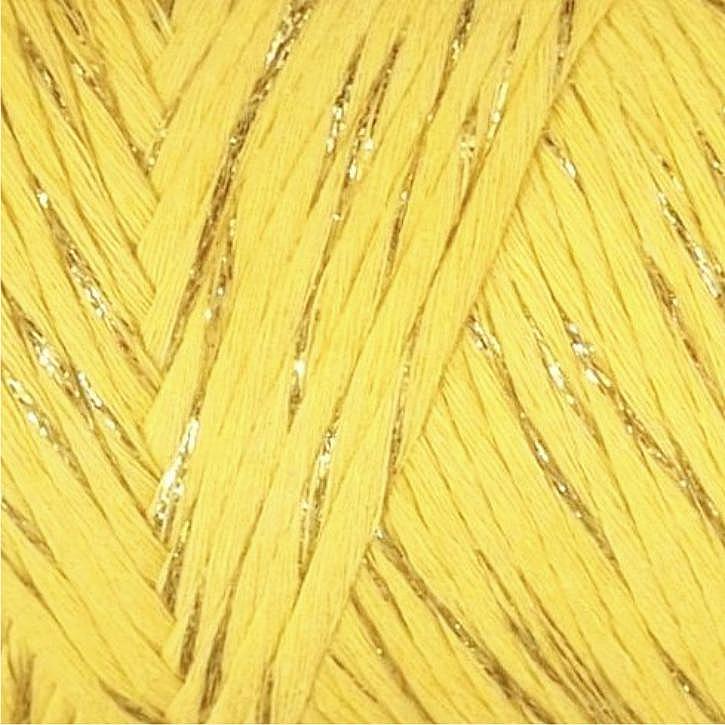 YarnArt Twisted Macrame 3mm LUREX Twisted Macrame Lurex 3mm: 764 vanilková se zlatem