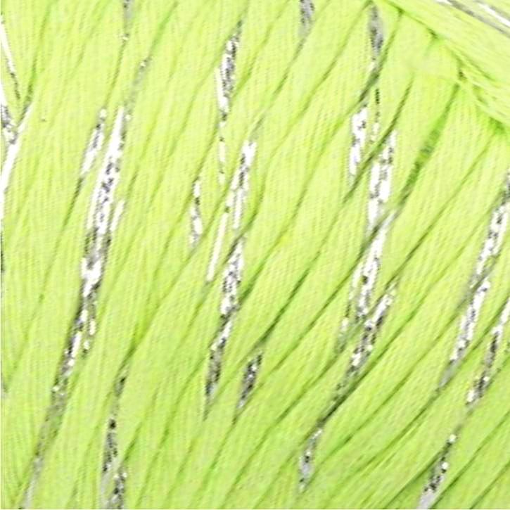 YarnArt Twisted Macrame 3mm LUREX Twisted Macrame Lurex 3mm: 755 jablková zelená se stříbrem