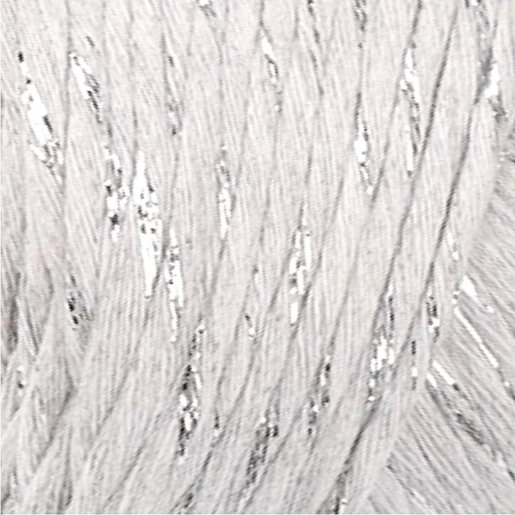 YarnArt Twisted Macrame 3mm LUREX Twisted Macrame Lurex 3mm: 756 světle šedá se stříbrem