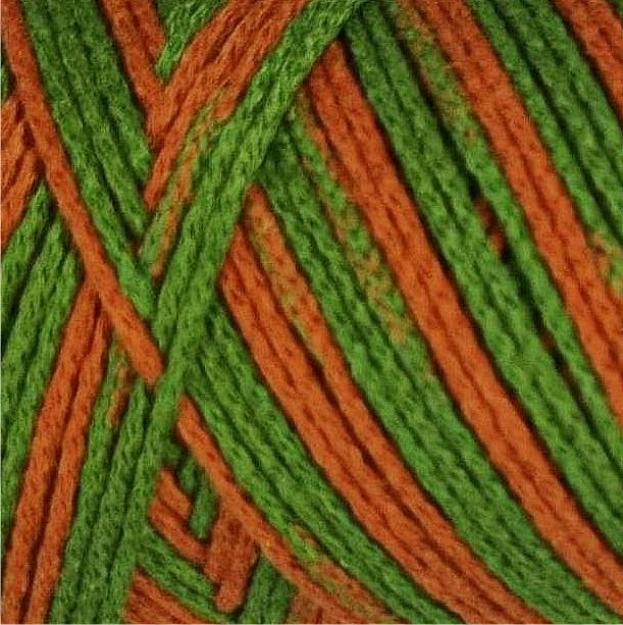 YarnArt Macrame Cotton Jazzy Macrame Cotton Jazzy: 1216 cihlově hnědá, zelená