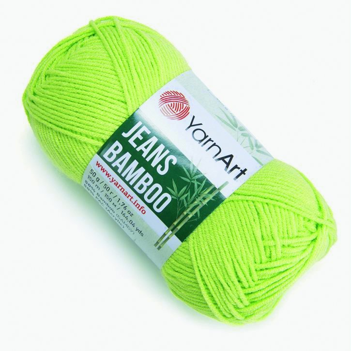 YarnArt Jeans Bamboo Jeans Bamboo: 136 zelená neon