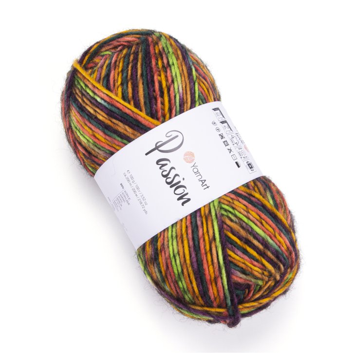 Pletací příze Passion 100 g Varianta: 9 (1249) hořčicová, Balení: 1 ks