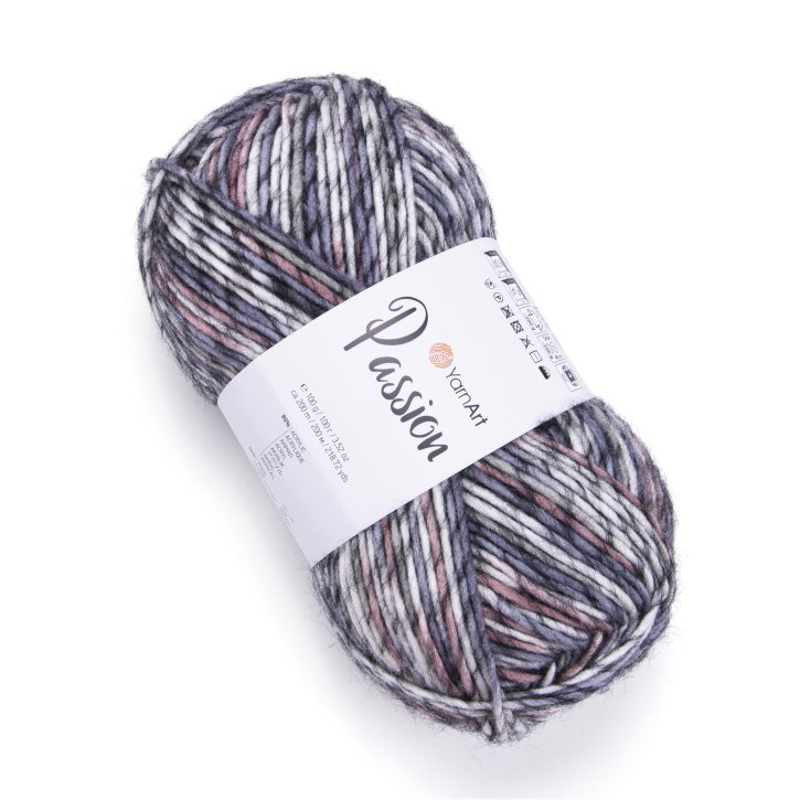 Pletací příze Passion 100 g Varianta: 6 (1240) modrošedá, Balení: 1 ks