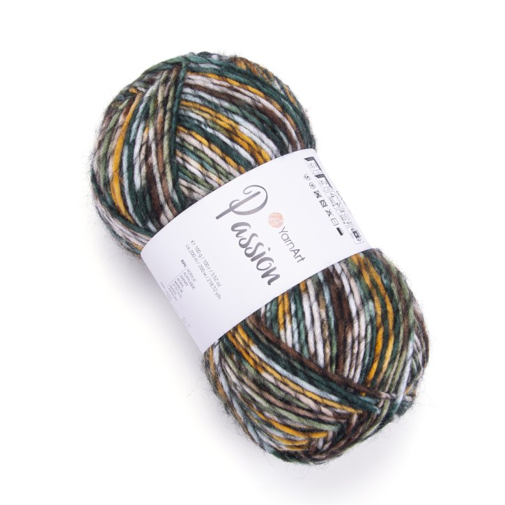 Pletací příze Passion 100 g Varianta: 4 (1242) zelená, Balení: 1 ks