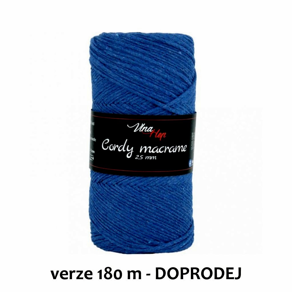 Vlna-Hep Cordy Macrame 2,5 mm (Vlna-Hep) Cordy Macrame 2,5 mm: 8105 doprodej - 180m