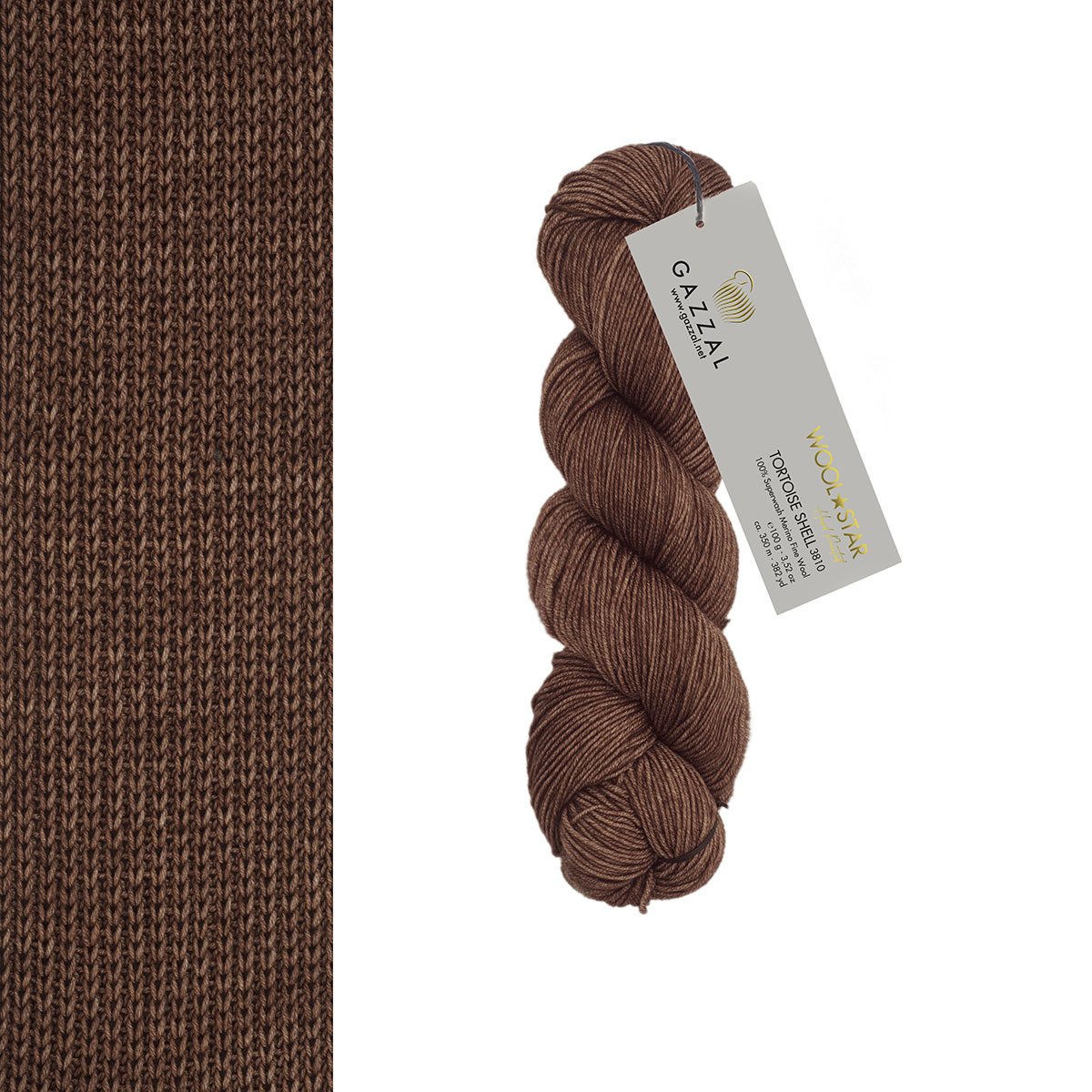 Gazzal WOOL STAR Hand Painted Wool Star: 3810 Tortoise Shell