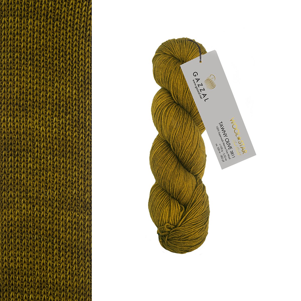 Gazzal WOOL STAR Hand Painted Wool Star: 3811 Tawny Olive