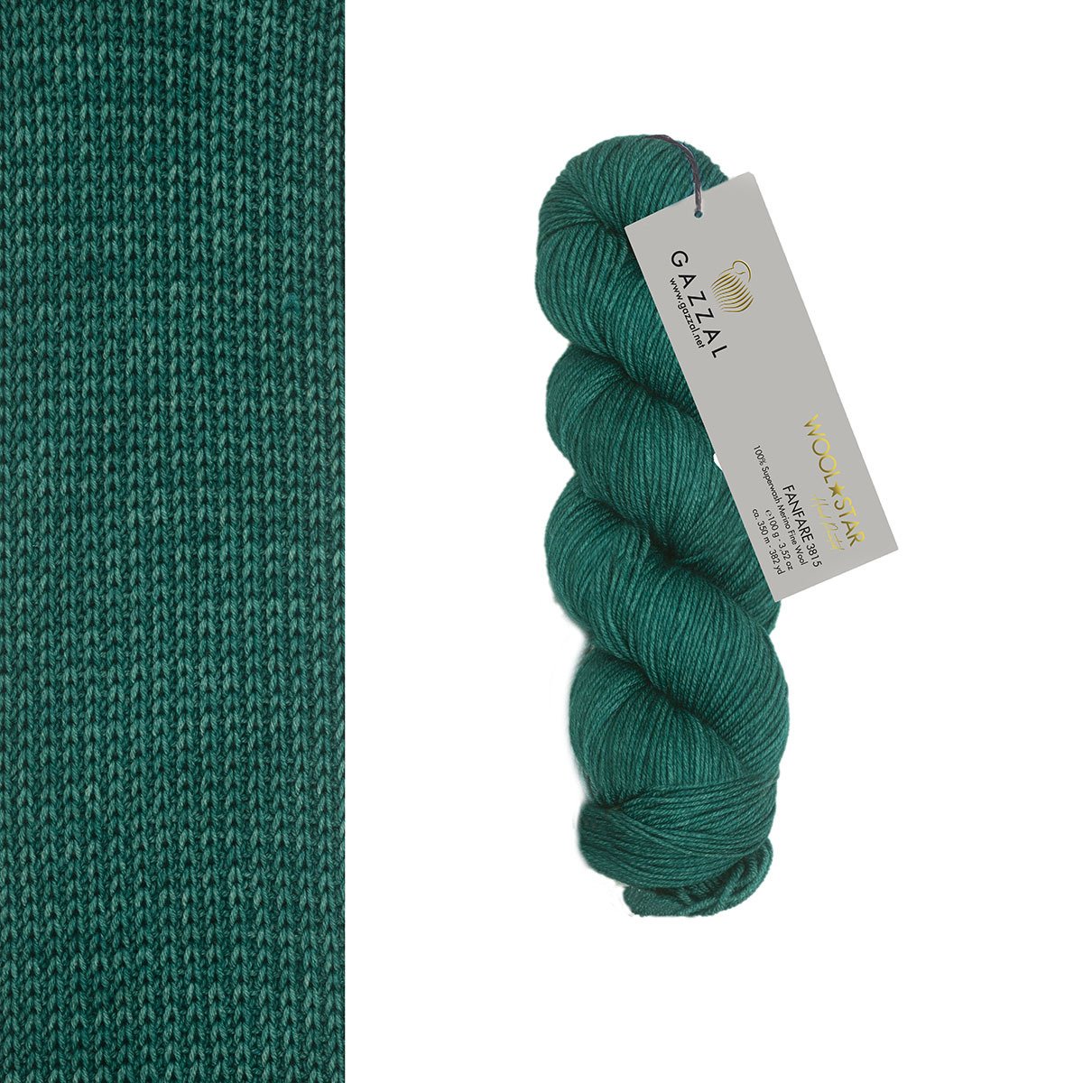 Gazzal WOOL STAR Hand Painted Wool Star: 3815 Fanfare