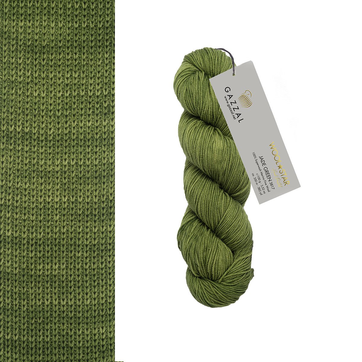 Gazzal WOOL STAR Hand Painted Wool Star: 3817 Jade Green