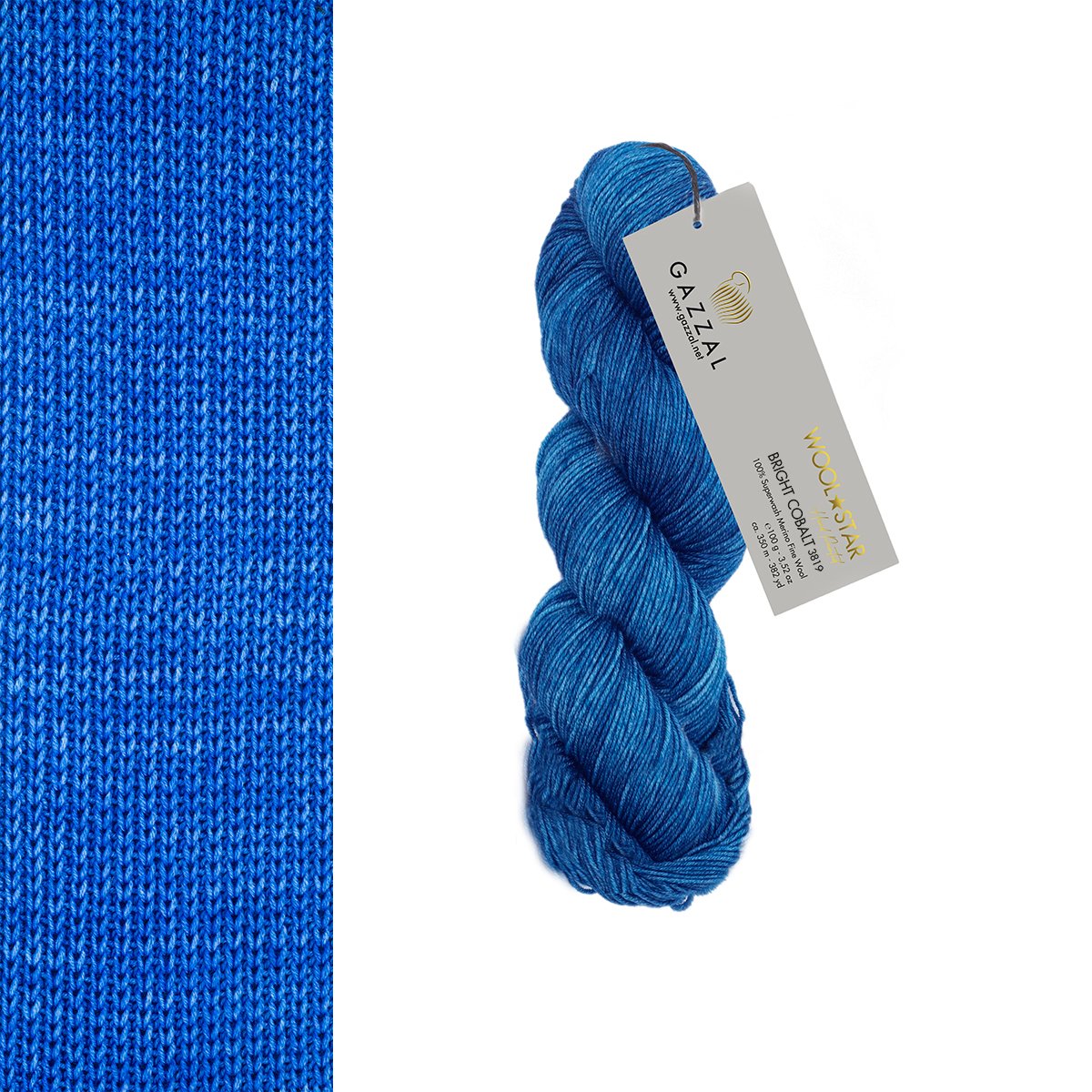 Gazzal WOOL STAR Hand Painted Wool Star: 3819 Bright Cobalt