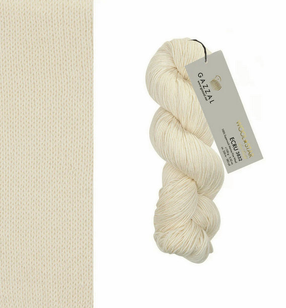 Gazzal WOOL STAR Hand Painted Wool Star: 3832 Ecru