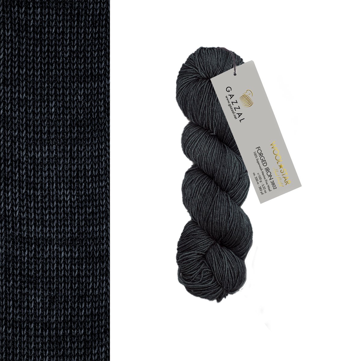 Gazzal WOOL STAR Hand Painted Wool Star: 3802 Forged Iron