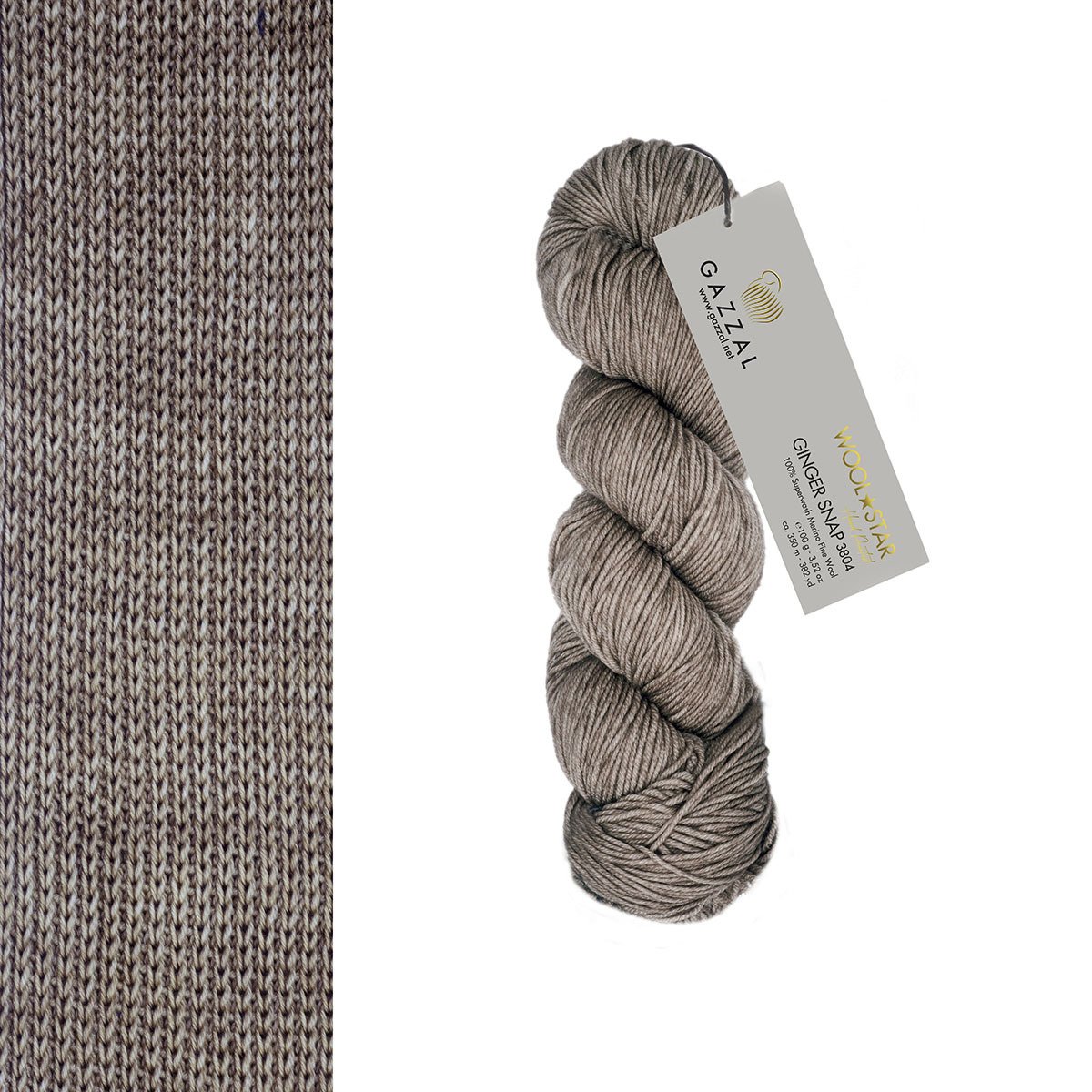 Gazzal WOOL STAR Hand Painted Wool Star: 3804 Ginger Snap