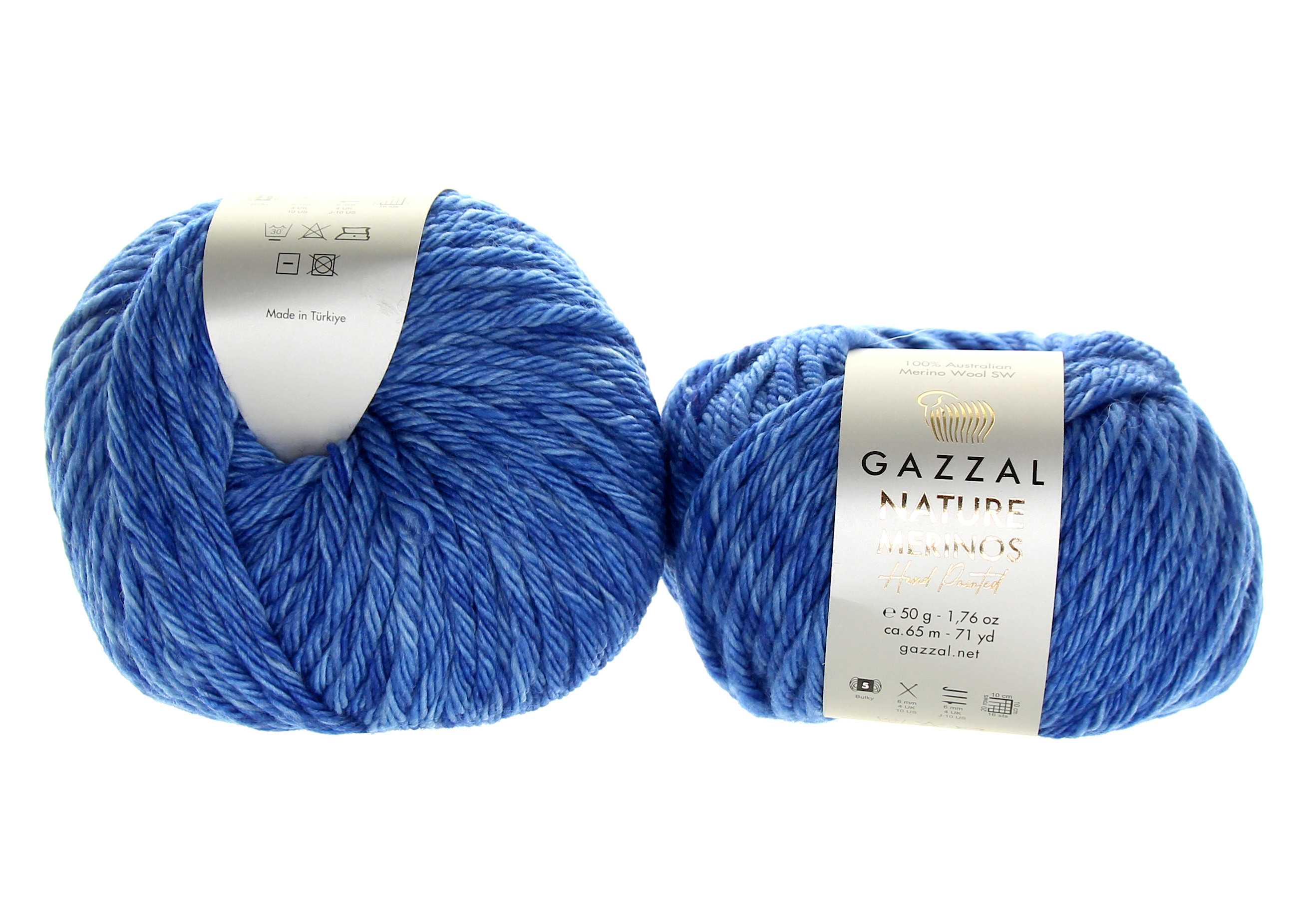 Gazzal Nature & Merinos - Hand Painted Nature Merinos: 8300 královská modrá