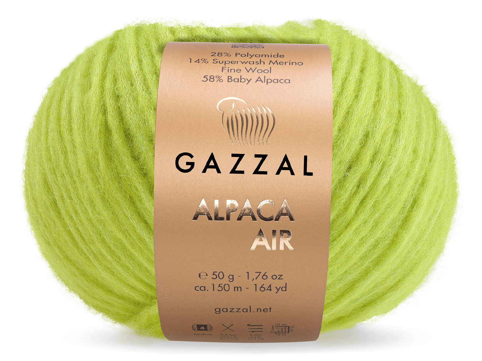 Gazzal ALPACA AIR (Gazzal) Alpaca Air: 92 zelené jablko