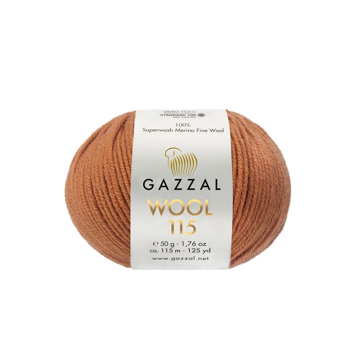 Gazzal WOOL 115 (Gazzal) Wool 115: 3311 oříšková