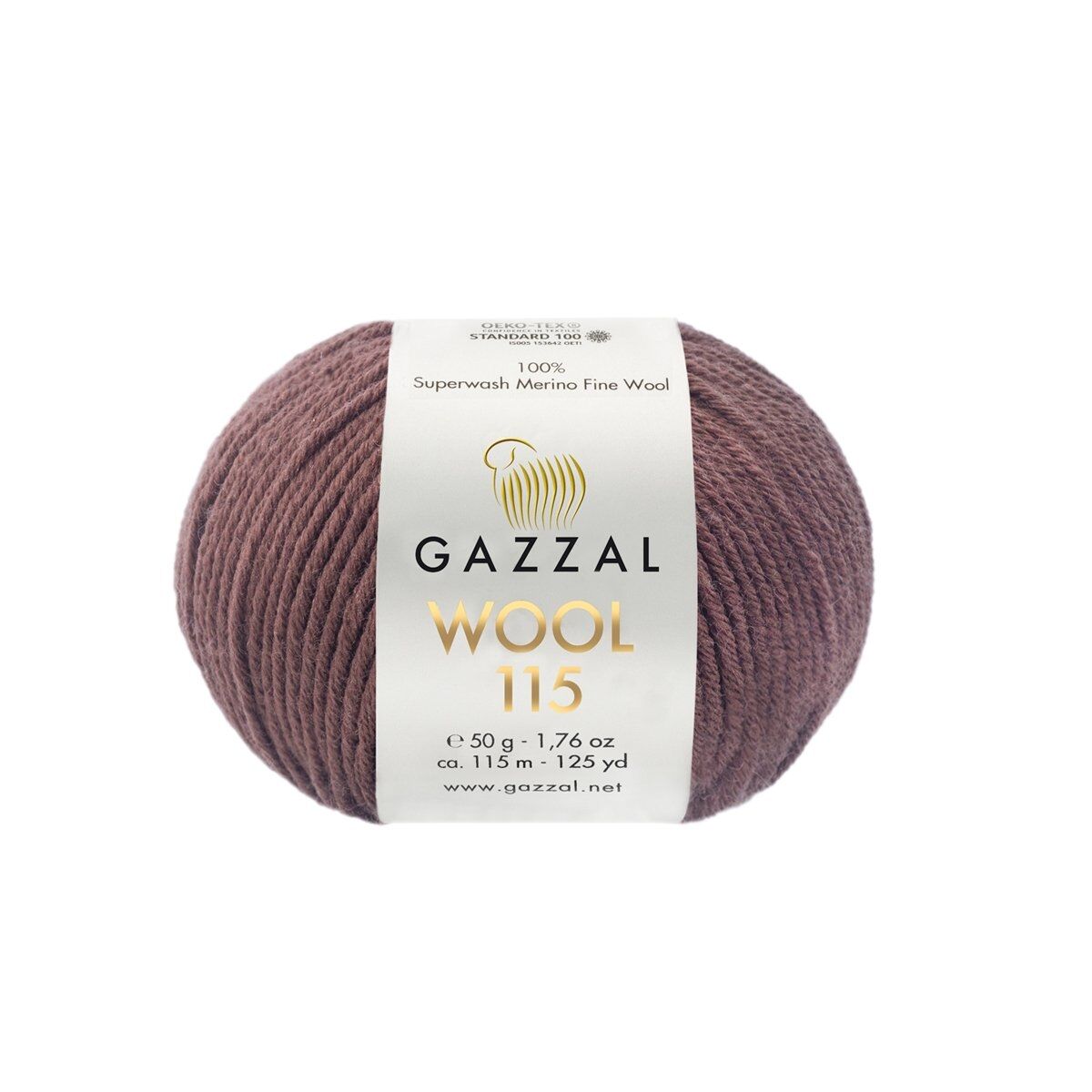Gazzal WOOL 115 (Gazzal) Wool 115: 3312 čokoládová