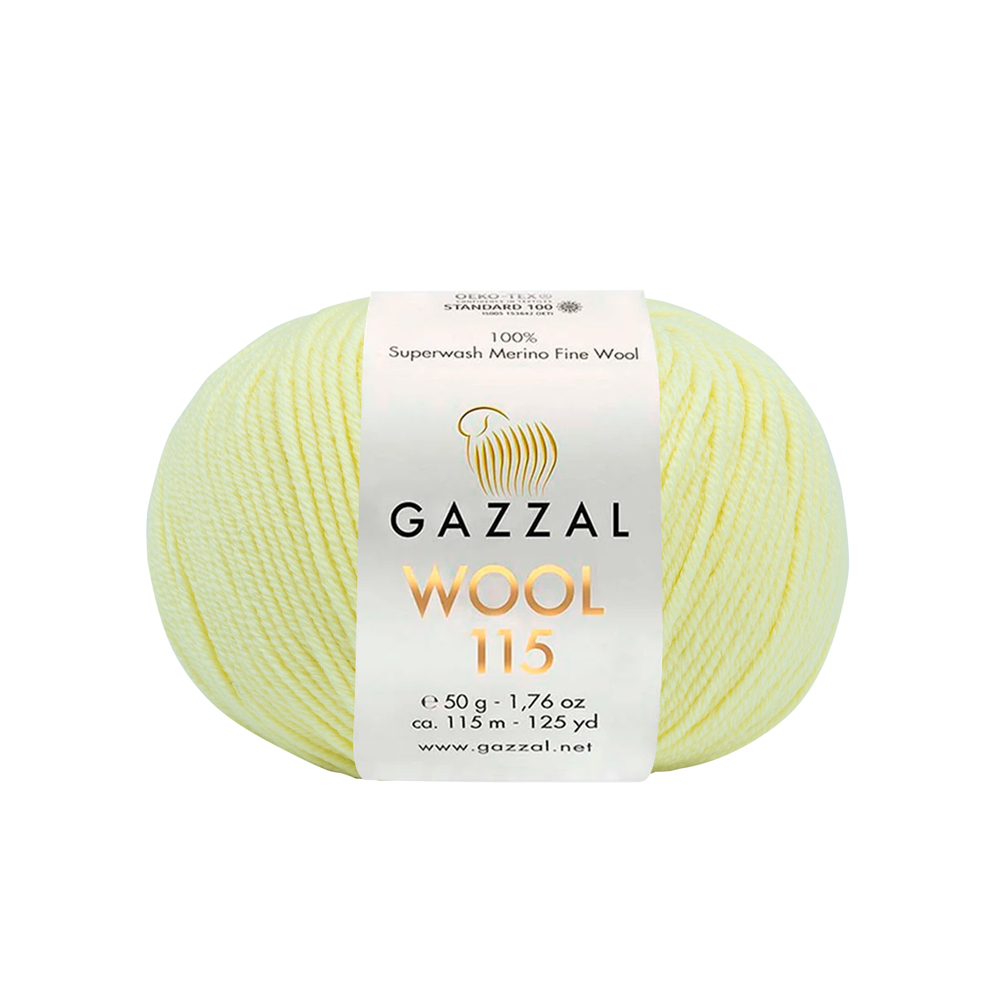 Gazzal WOOL 115 (Gazzal) Wool 115: 3314 světle žlutá