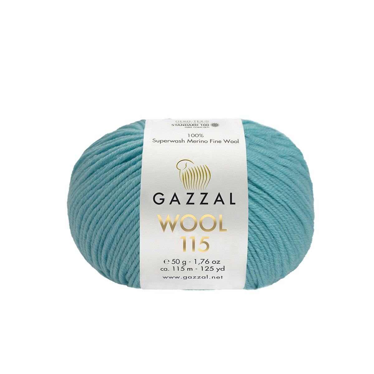 Gazzal WOOL 115 (Gazzal) Wool 115: 3329 tyrkysová