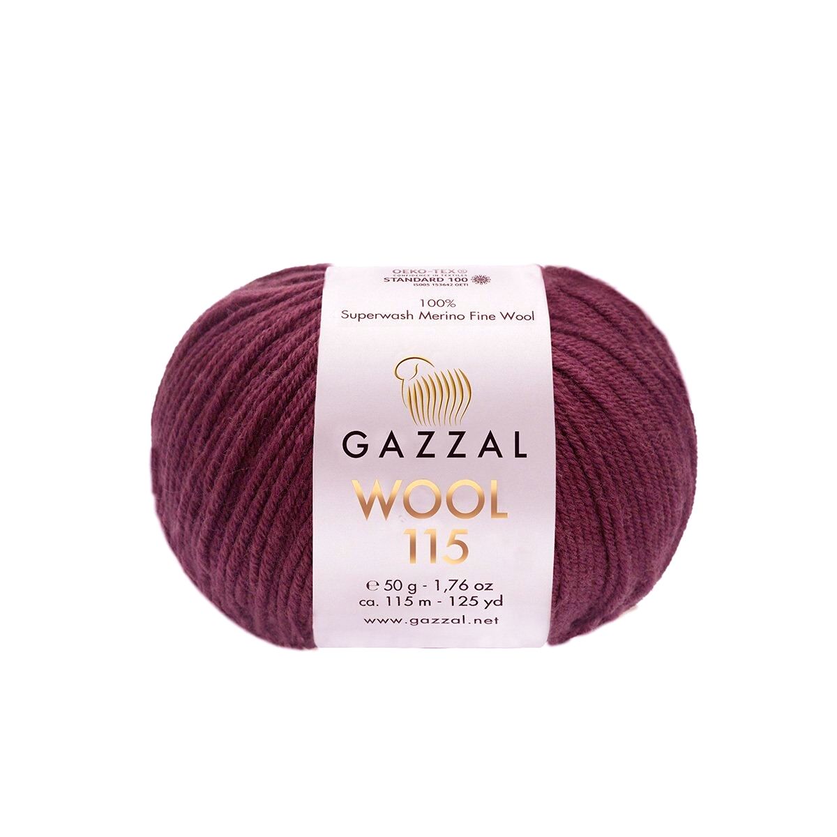 Gazzal WOOL 115 (Gazzal) Wool 115: 3320 tmavě vínová