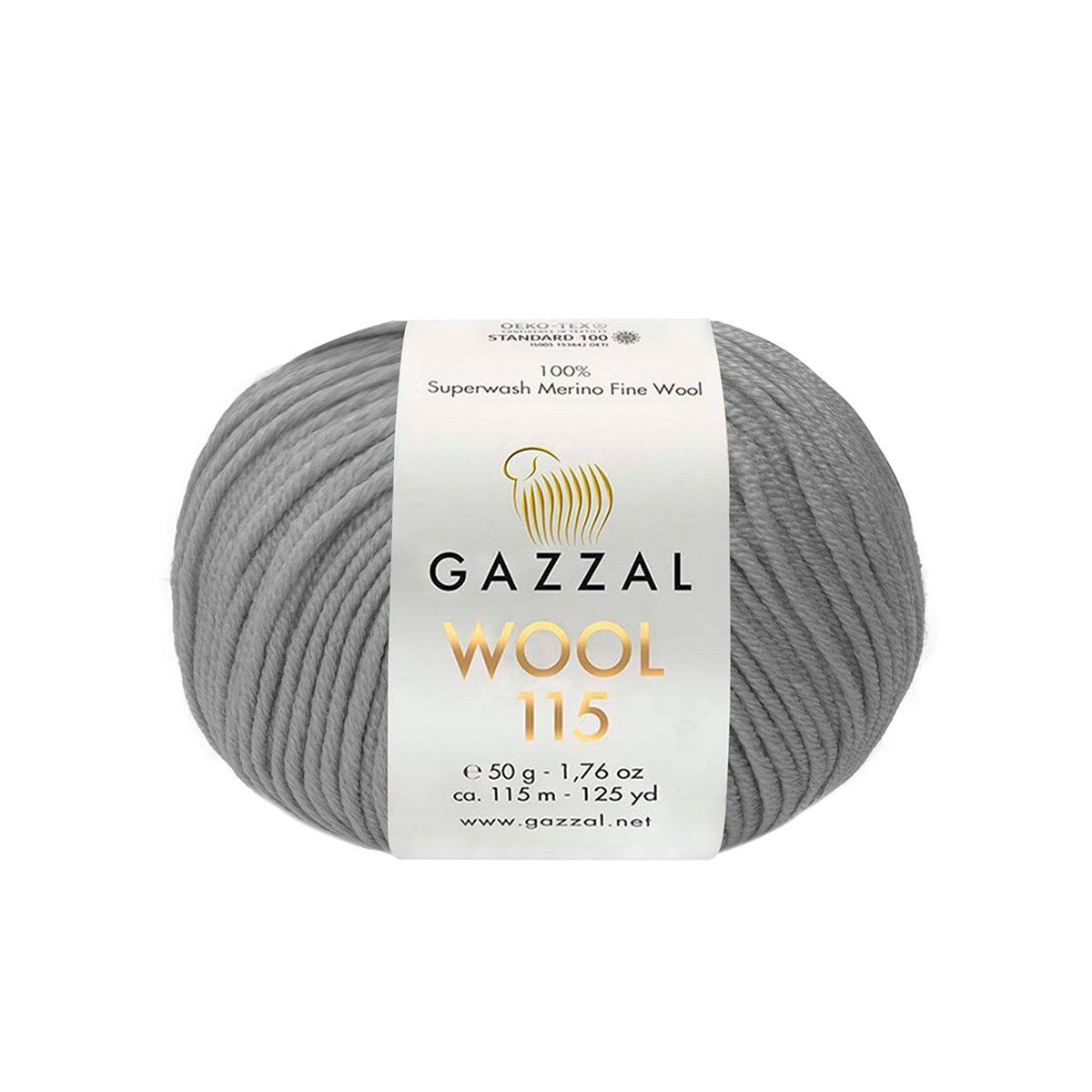 Gazzal WOOL 115 (Gazzal) Wool 115: 3304 světle šedá