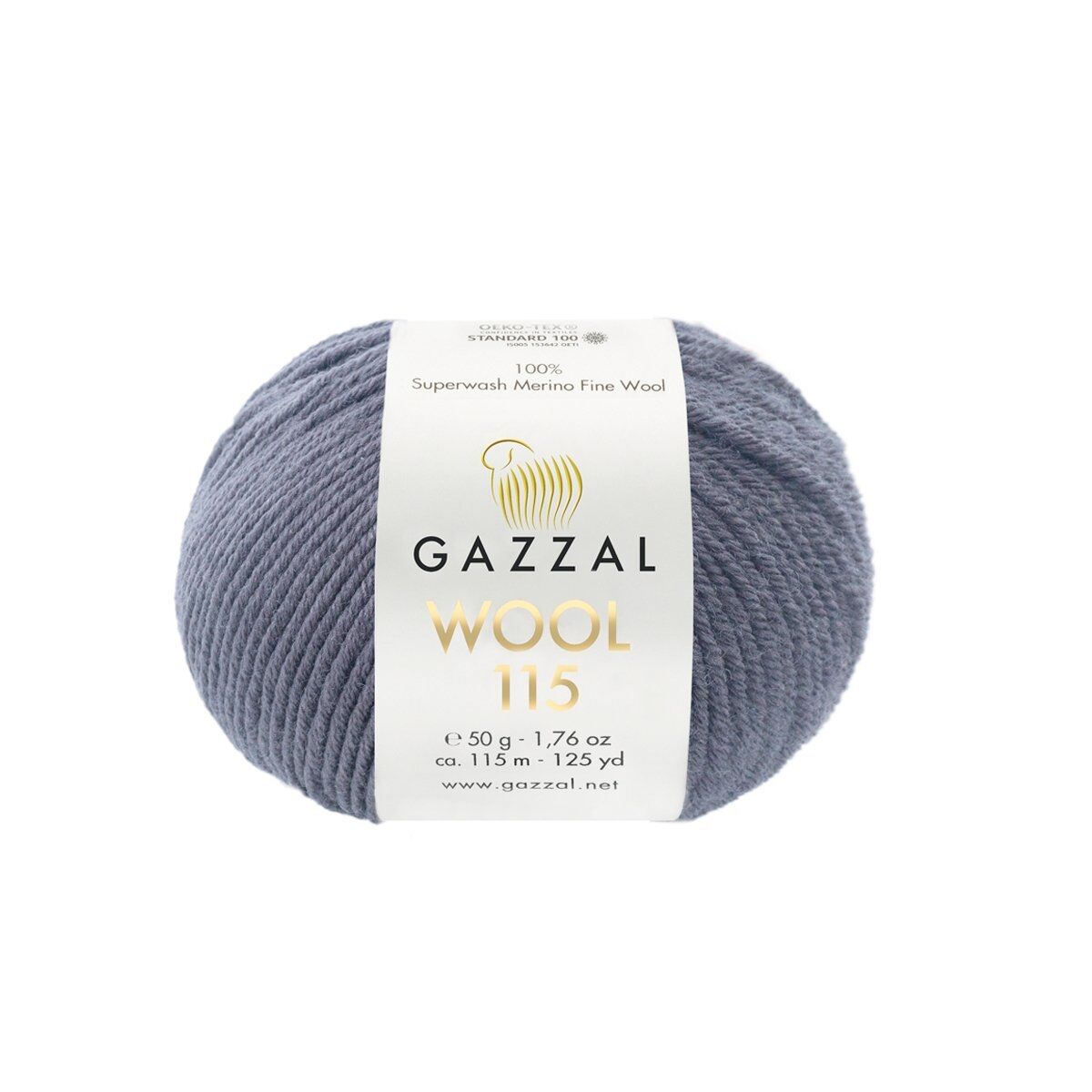 Gazzal WOOL 115 (Gazzal) Wool 115: 3306 černošedá
