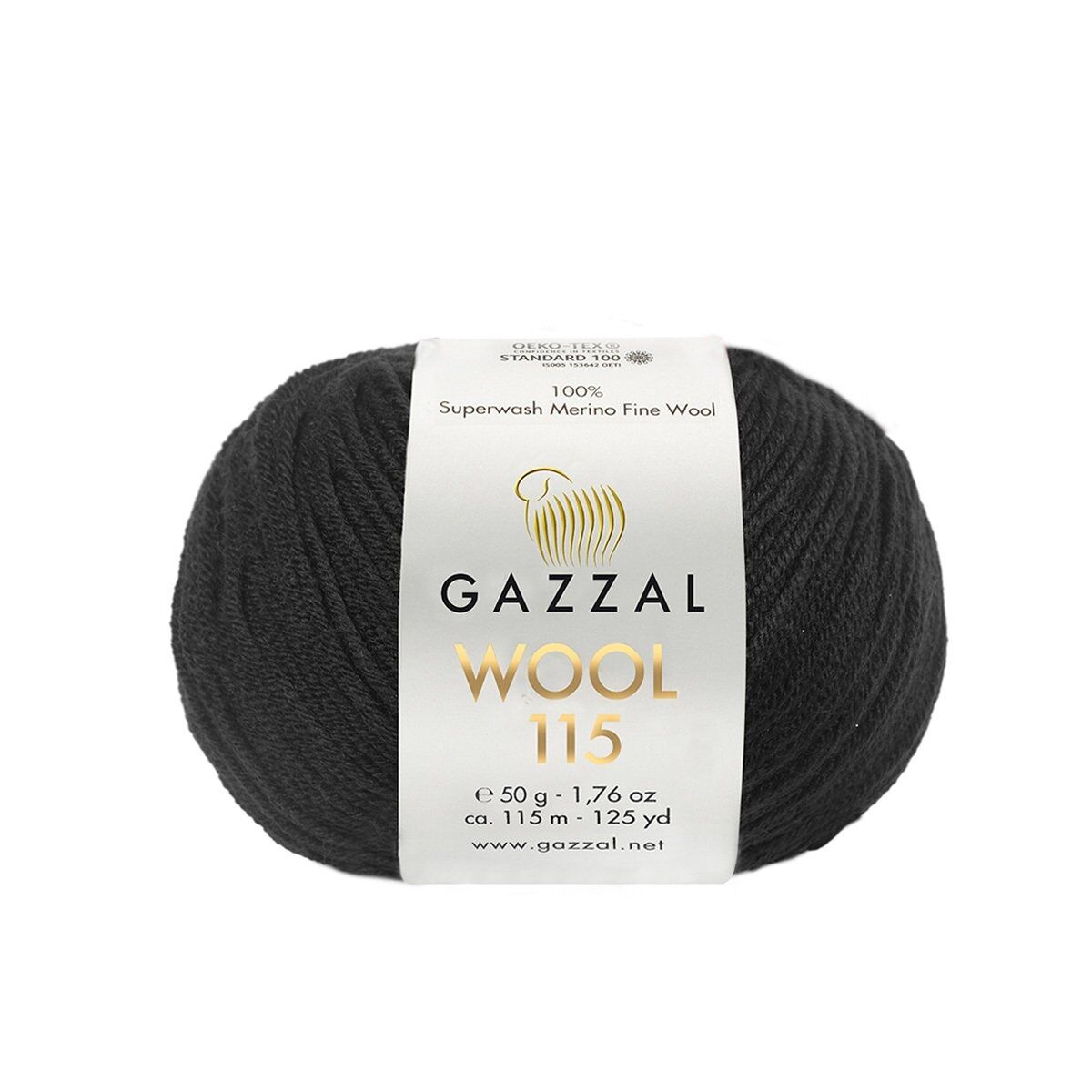 Gazzal WOOL 115 (Gazzal) Wool 115: 3307 černá