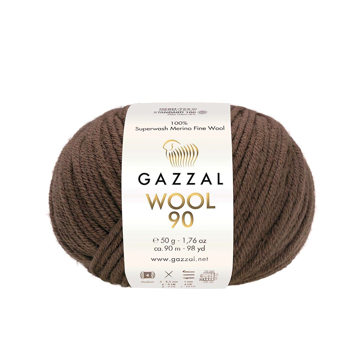 Gazzal WOOL 90 (Gazzal) Wool 90: 3662 hnědá