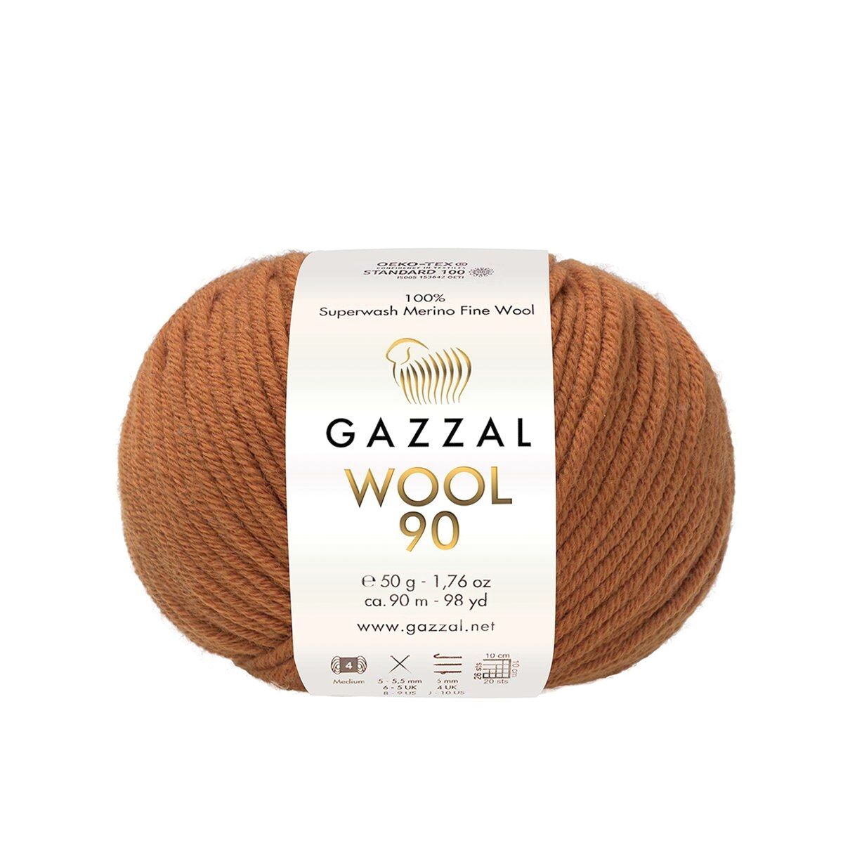 Gazzal WOOL 90 (Gazzal) Wool 90: 3669 skořicová