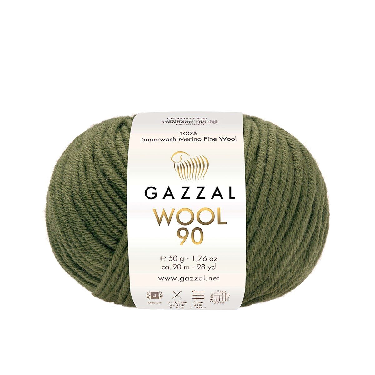 Gazzal WOOL 90 (Gazzal) Wool 90: 3672 khaki