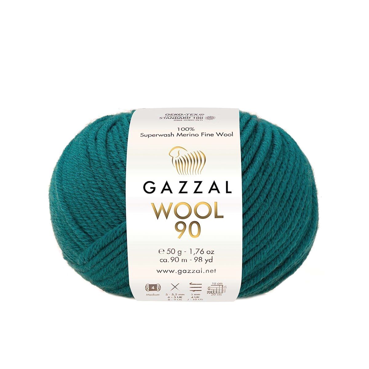 Gazzal WOOL 90 (Gazzal) Wool 90: 3675 emerald