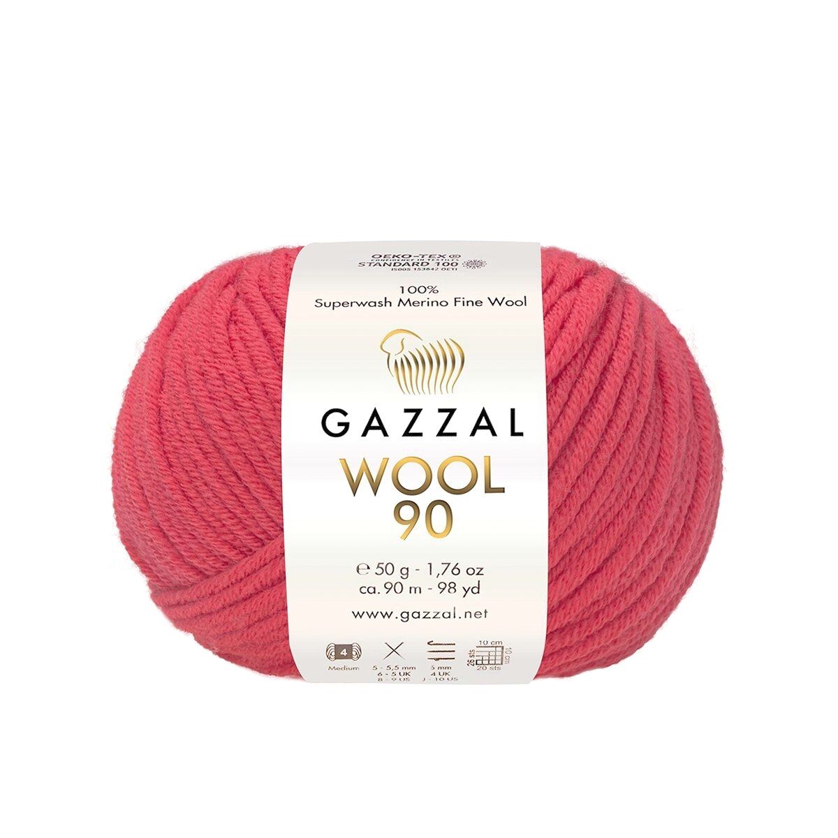 Gazzal WOOL 90 (Gazzal) Wool 90: 3678 šarlatová
