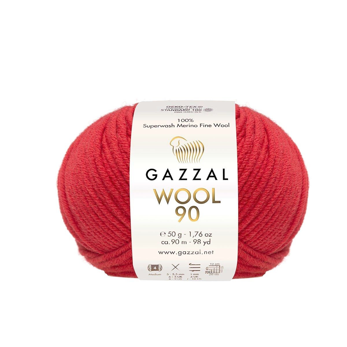 Gazzal WOOL 90 (Gazzal) Wool 90: 3679 červená