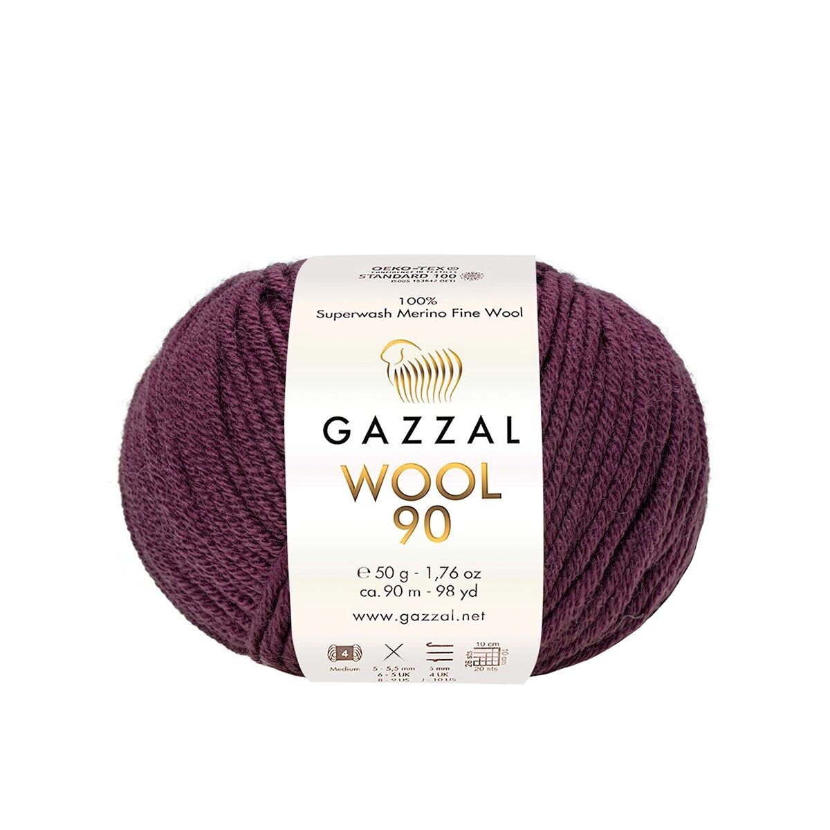 Gazzal WOOL 90 (Gazzal) Wool 90: 3681 berry