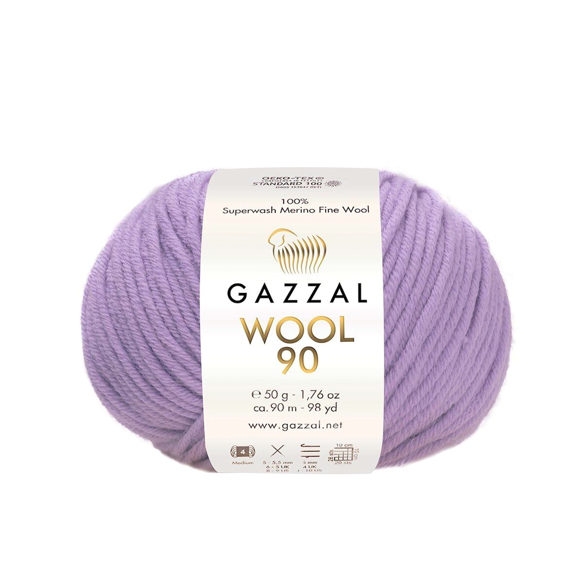 Gazzal WOOL 90 (Gazzal) Wool 90: 3682 lila