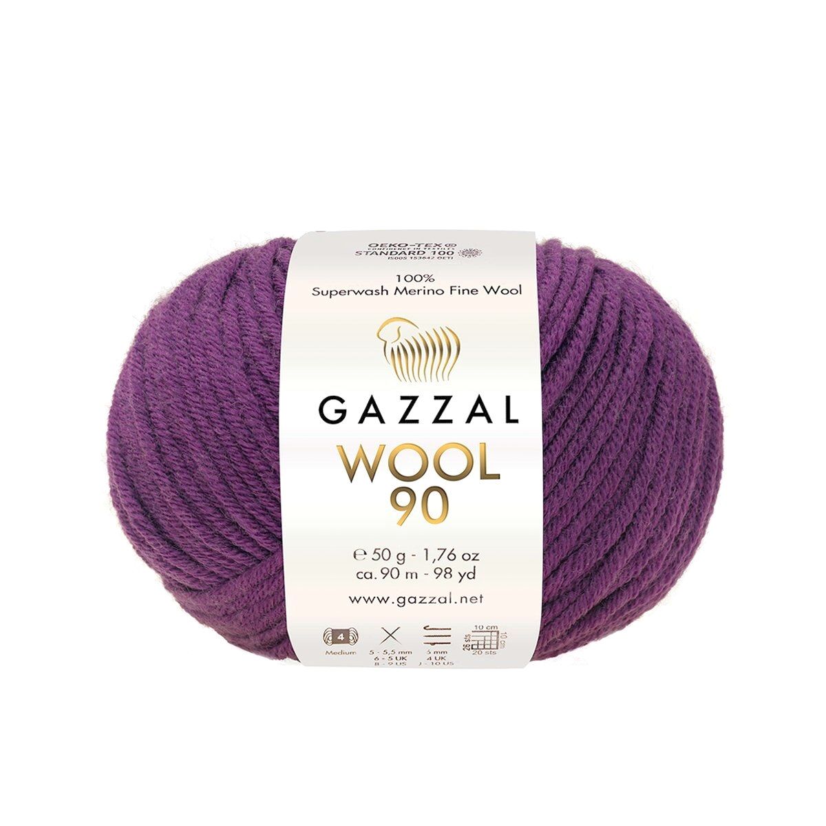 Gazzal WOOL 90 (Gazzal) Wool 90: 3684 tmavě fialová