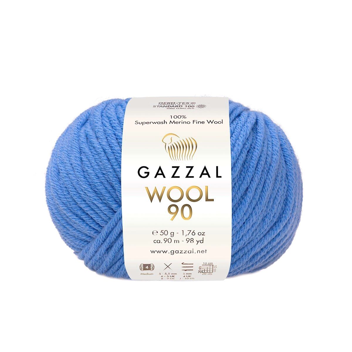 Gazzal WOOL 90 (Gazzal) Wool 90: 3687 chrpa modrá