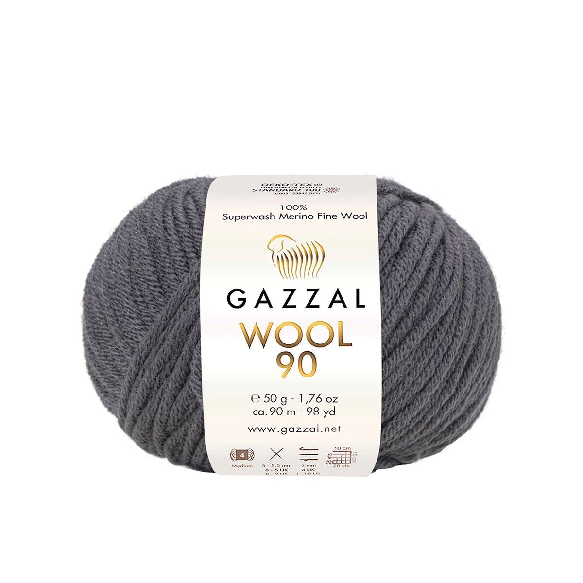 Gazzal WOOL 90 (Gazzal) Wool 90: 3658 grafit