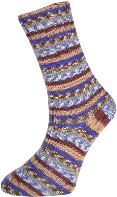 Himalaya Příze Wool socks print - S32-03 hnědo-fialová