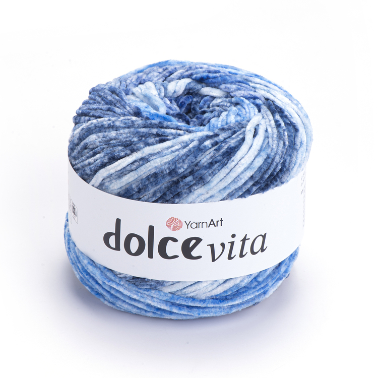 Pletací žinylková příze Dolce Vita 150 g Varianta: 3 (3410) modrá nebeská, Balení: 1 ks