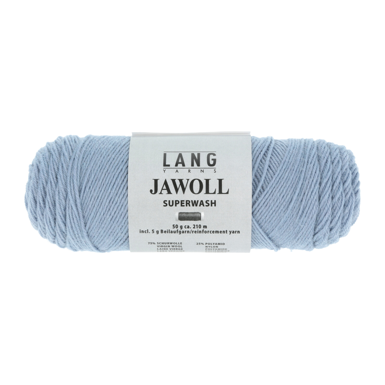LANG Yarns Jawoll (LANG) Jawool: 0234 (Flint / Jeans Light) – světlá džínová / křesadlově šedá