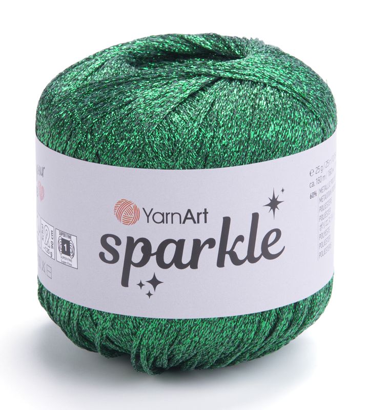 YarnArt Příze Sparkle 1333 tmavě zelená
