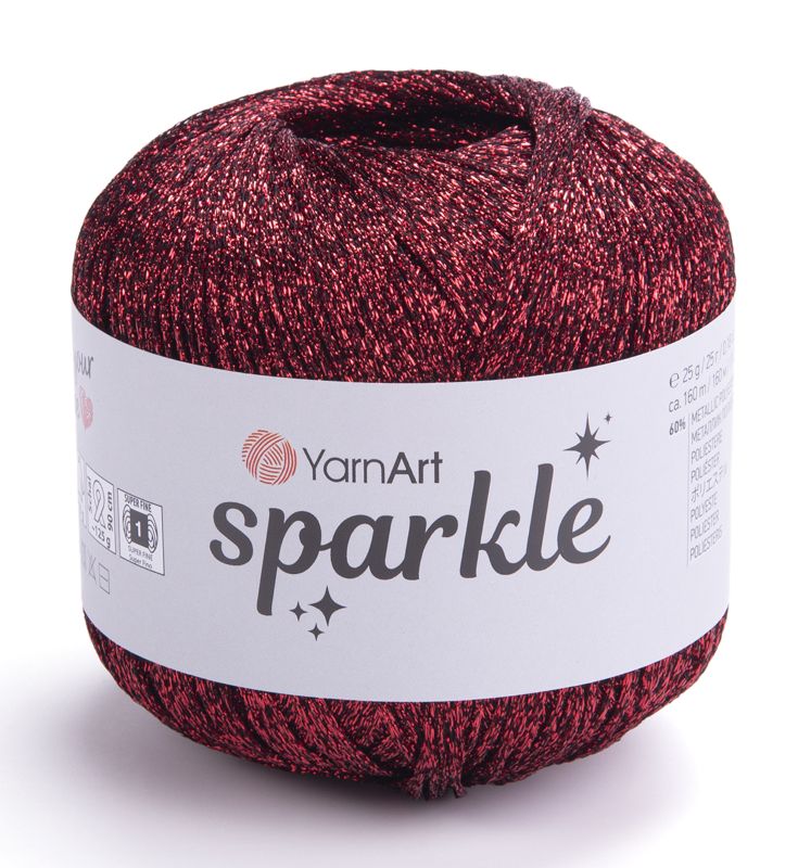 YarnArt Příze Sparkle 1345 červeno-bordó