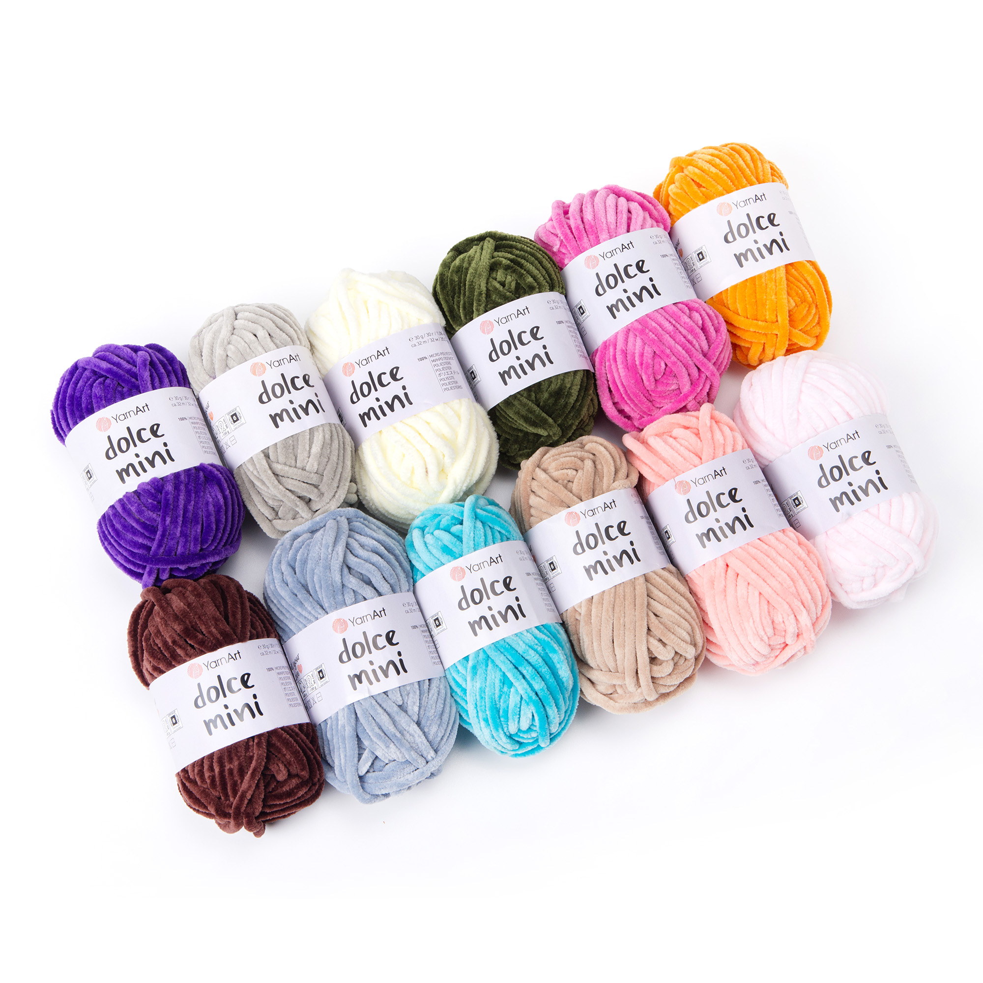 YarnArt Dolce Mini (sada 12 ks) Dolce Mini: Sada D