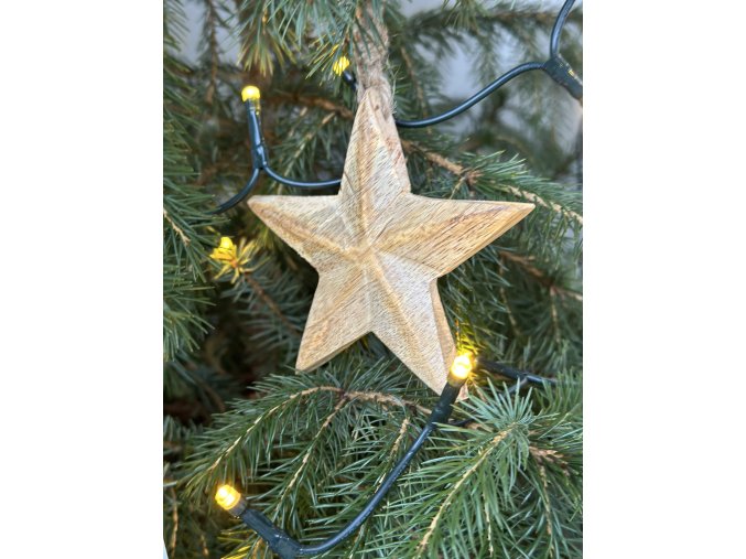 Dřevěná ozdoba HVĚZDA