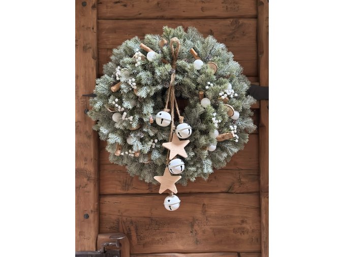 Velký věnec "Bílé Vánoce" (50 cm) - dodání první týden v listopadu