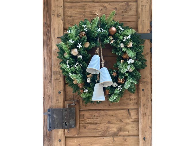 Maxi věnec Bílé zvony - TRVANLIVÝ 58 cm